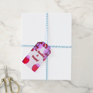 Étiquette cadeau pour être en santé et heureux