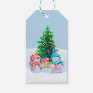 Étiquette cadeau pour les Snowmen Winter Wonderlan