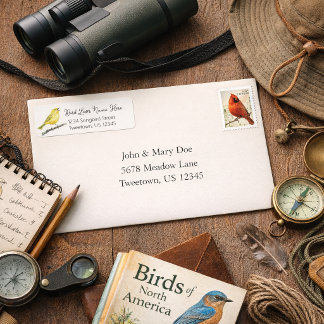 Étiquette Cadeau pour observateur d'oiseaux chanteur Parulin