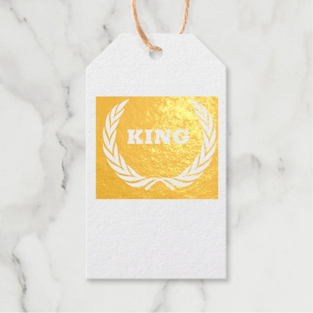 Étiquette cadeau Premium Kraft Gold Foil (Recto)