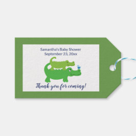 Étiquette cadeau Preppy Alligator pour les anniver