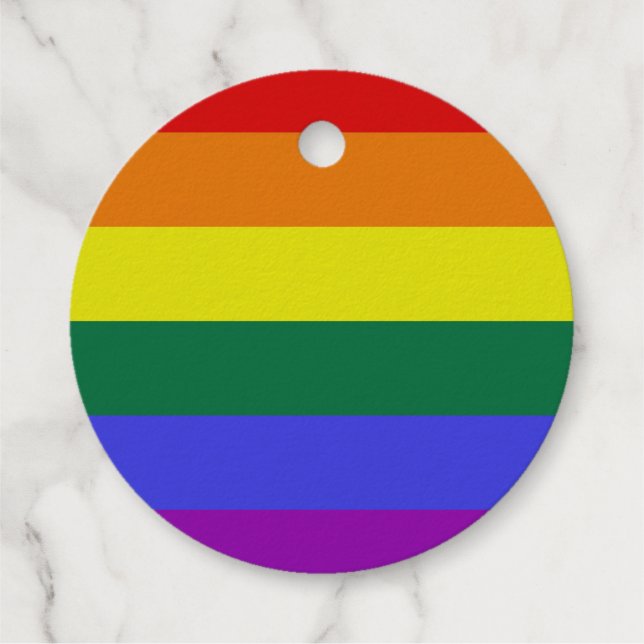 Étiquette-cadeau Pride LGBT Arc-en-ciel (Dos)