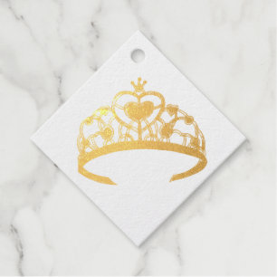 Étiquette-cadeau Princesse Étincelante Reine Tiara Couronne