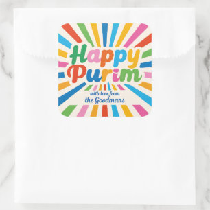Étiquette cadeau Purim personnalisé