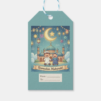Étiquette Cadeau Ramadhan Bleu Mignon