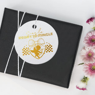 Étiquette-cadeau Retro Cupid Célibataires Saint-Valentin Pay