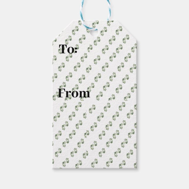 Étiquette Cadeau Rouleau Vert Élégant – Personnali (Devant)