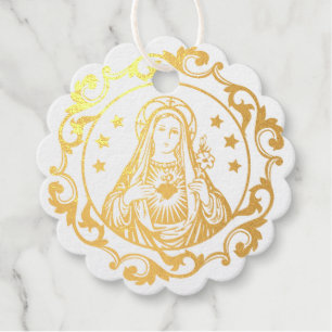 Étiquette-cadeau Sainte Vierge Marie Religieuse Mère