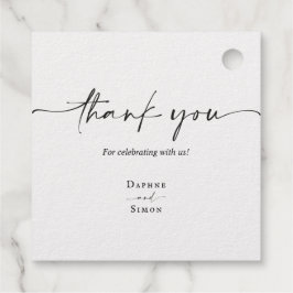 Étiquette-cadeau Script minimaliste ELLE