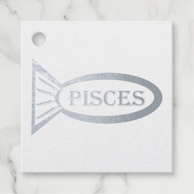 ÉTIQUETTE-CADEAU SIGNE DE PISTES POISSON POISSON (Devant)