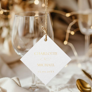 Étiquette-cadeau Simple, feuille minimale