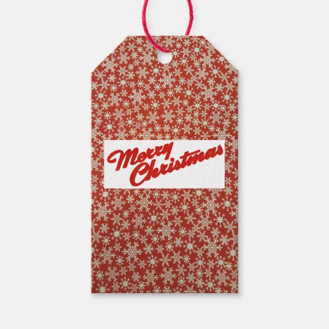 Étiquette cadeau Snowflakes (Devant)