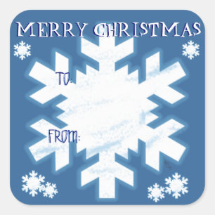 Étiquette cadeau Snowflakes