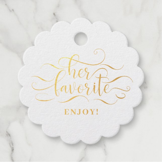 Étiquette-cadeau Son accueil de mariage préféré (Devant)