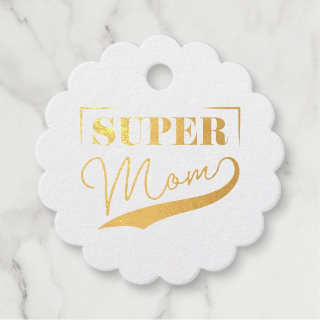 Étiquette-cadeau Super Maman (Devant)