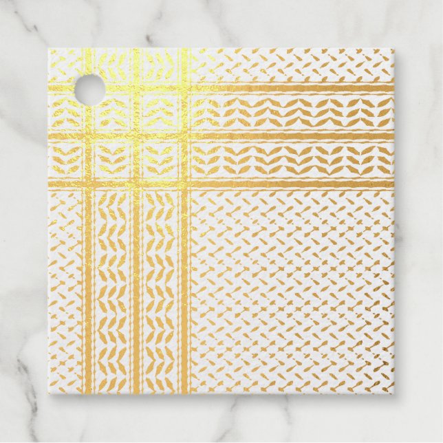 Étiquette-cadeau Symbole Keffiyeh de la Palestine Motif de résistan (Devant)