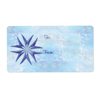Étiquette CADEAU TAG BLUE STAR par SHARON SHARPE