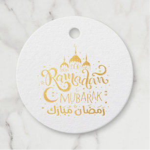 Étiquette-cadeau Tag du ramadan Moubarak Foil Favoriser