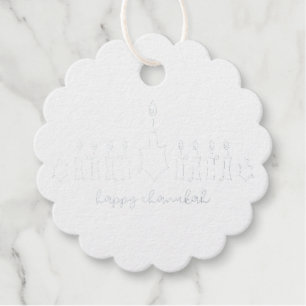 Étiquette-cadeau Tags Foil Favoriser Chanukah