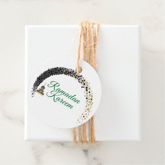 Étiquette cadeau thème Ramadan Kareem pour célébra (En situation)