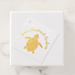 Étiquette-cadeau Tortue marine personnalisée fabriquée par