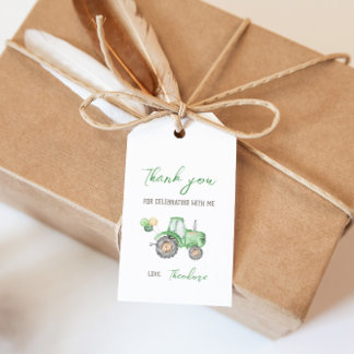 Étiquette cadeau tracteur adorable
