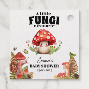 Étiquette-cadeau un petit champignon Baby shower papillon de champi