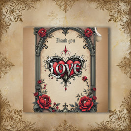 Étiquette-cadeau Une romance gothique. Un style gothique et orné