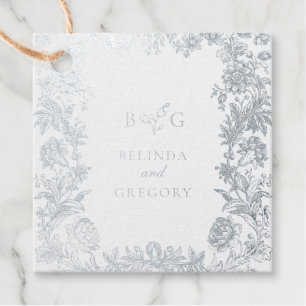 Étiquette-cadeau Véritable élégant floral botanique mariage feuille