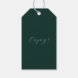 Étiquette cadeau vert "Enjoy"