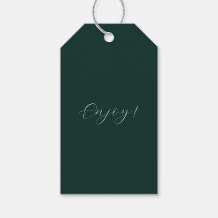 Étiquette cadeau vert "Enjoy"