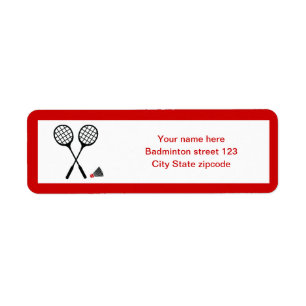 Étiquette Cadeaux de badminton, raquette et billetterie pers