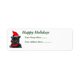 Étiquette Cadeaux de Noël Affenpinscher, Joyeuses Fêtes, ...