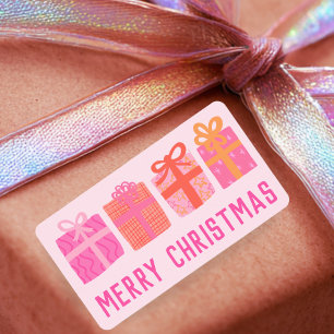 Étiquette Cadeaux De Vacances Joli Joyeux NOËL dessiné à la 