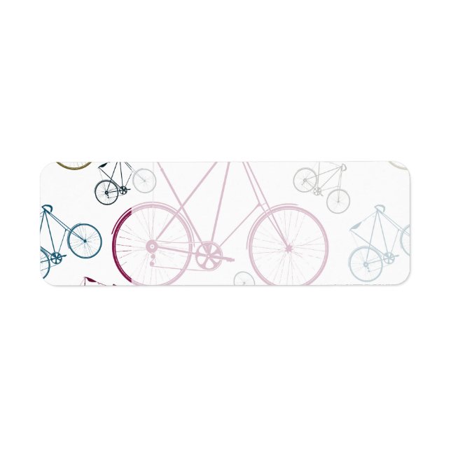 Étiquette Cadeaux Motifs vintages pour cyclistes (Devant)