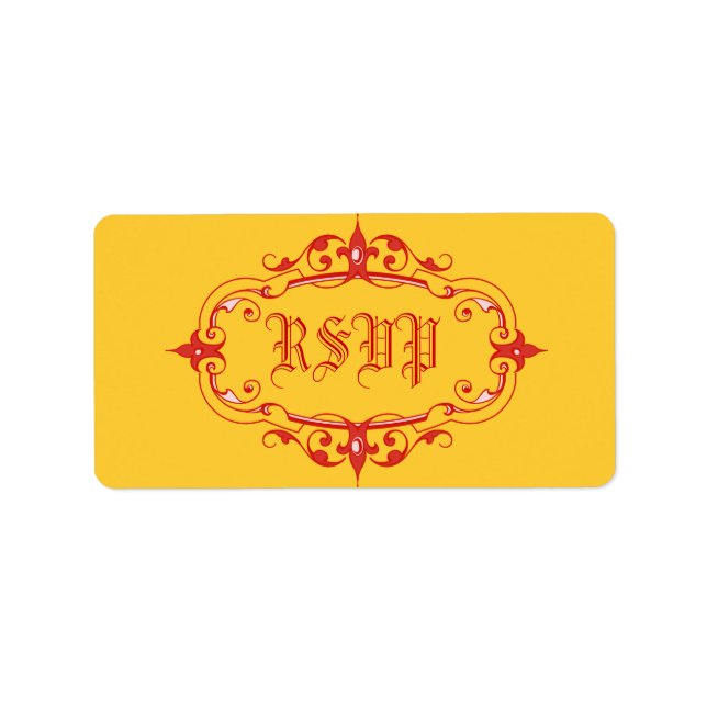 Étiquette Cadre élégant (Devant)