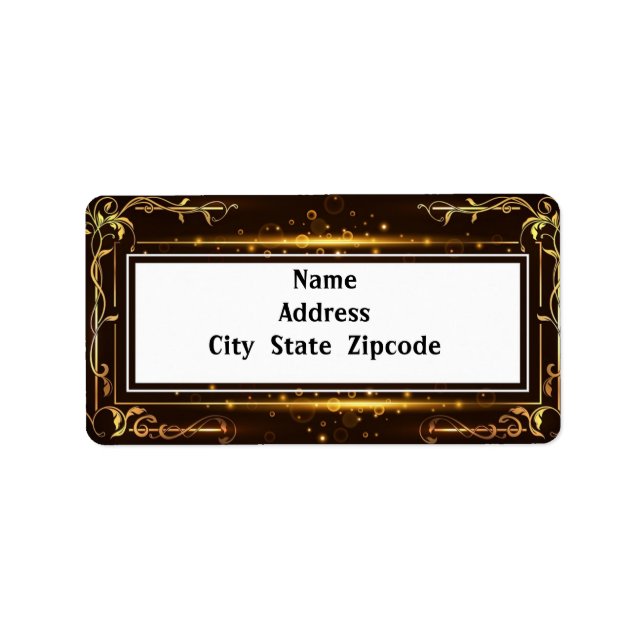 Étiquette Cadre élégant (Devant)