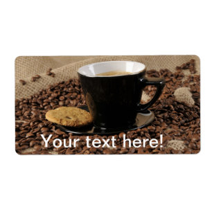 Étiquette Café et biscuit