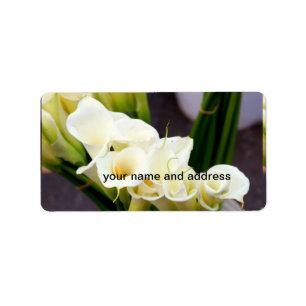 étiquette calla lys personnalisé