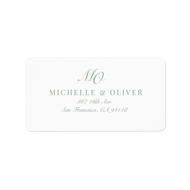 Étiquette Calligraphie classique (Devant)