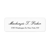Calligraphie classique Élégante Plaque blanche sim