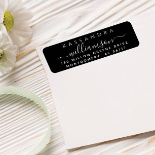 Étiquette Calligraphie de script stylish minimale Prénom