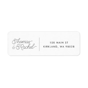 Étiquette Calligraphie moderne Script Mariage Adresse de ret