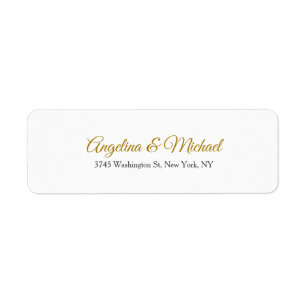 Étiquette Calligraphie professionnelle Elegant or couleur