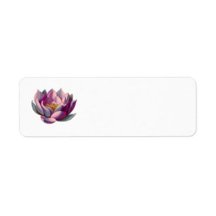 Étiquette Calme l Belle Lotus Rose Fleur/Lys d'eau