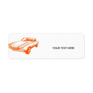 Étiquette Camaro orange