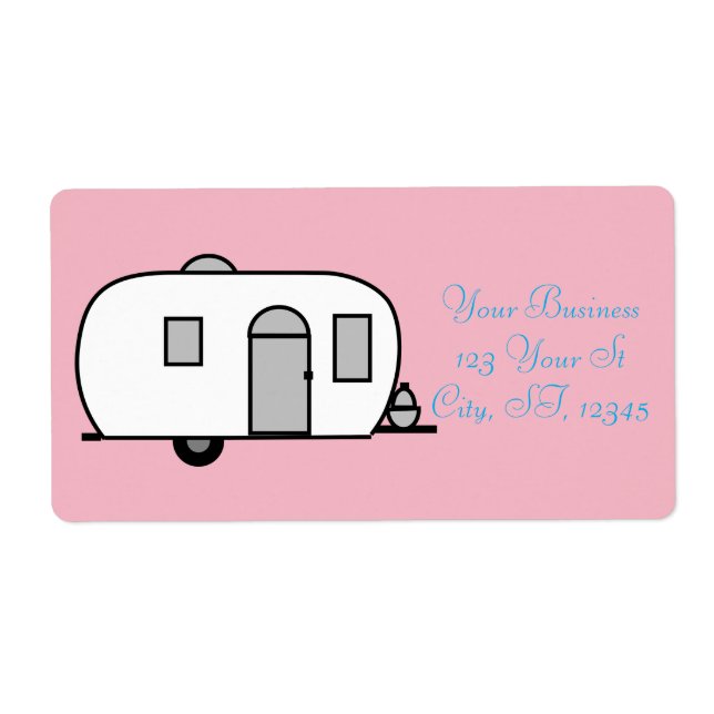 Étiquette Camion de voyage arrondi Thunder_Cove (Devant)