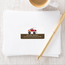 Étiquette Camion Red Monster Customisé