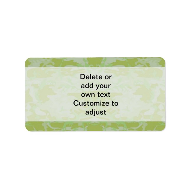 Étiquette Camo vert (Devant)