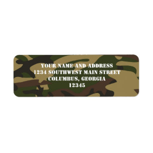 Étiquette Camo vert Dusty